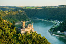 Долина Среднего Рейна, вид на замок Катц
