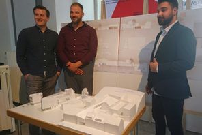 Den 1. Preis erhält Timor Faruqui für seine Idee für ein Haus der Synagoge © Landeshauptstadt Mainz