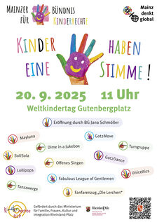 Programm Weltkindertag Mainz 20.09.2025