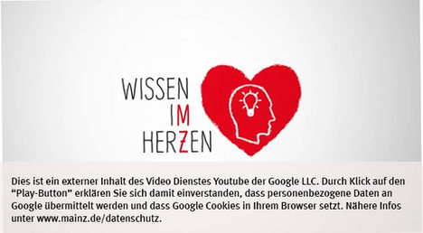 Die Landeshauptstadt Mainz nutzt den Video-Dienst Youtube. Vor einem Klick auf den Play-Button empfängt Youtube keine Daten und setzt keine Cookies. Nähere Informationen über Youtube finden Sie in den Datenschutzinformationen zu unserem Youtube-Kanal: www.mainz.de/datenschutz